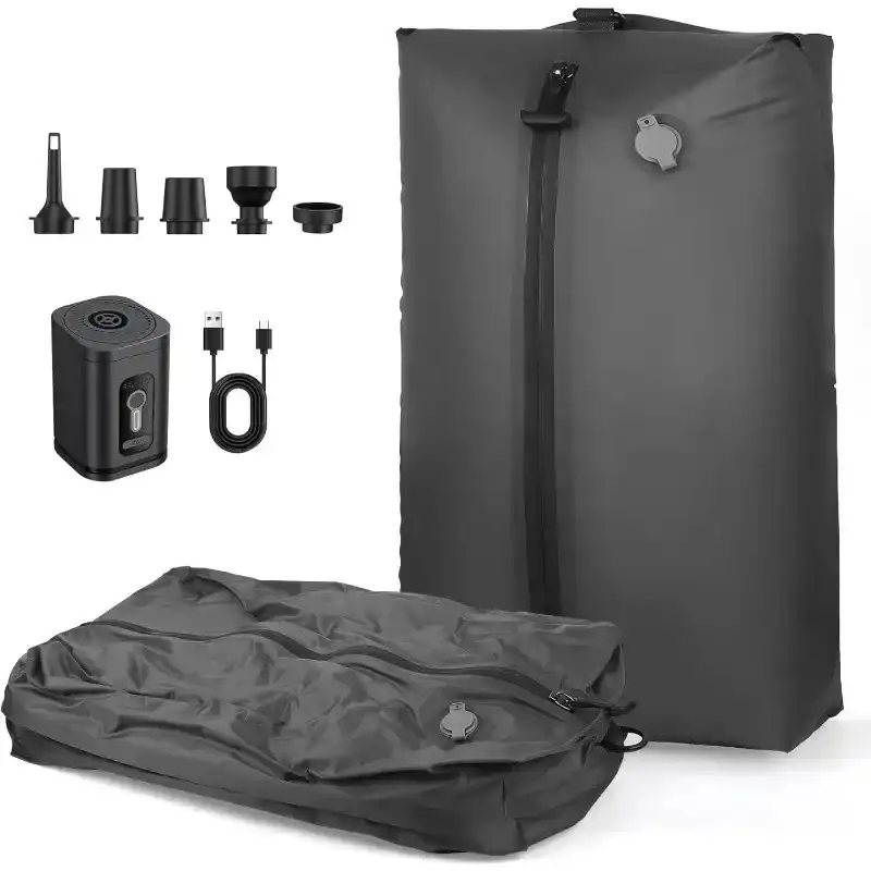 17L Vacuum Compression Bag with Air Pump Reusable Clothing Storage Bag Travel